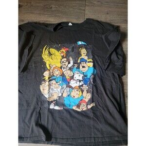Vintage Family Guy TShirt Mens 2XL Black Fox Cartoon TV Show Comedy Movie
